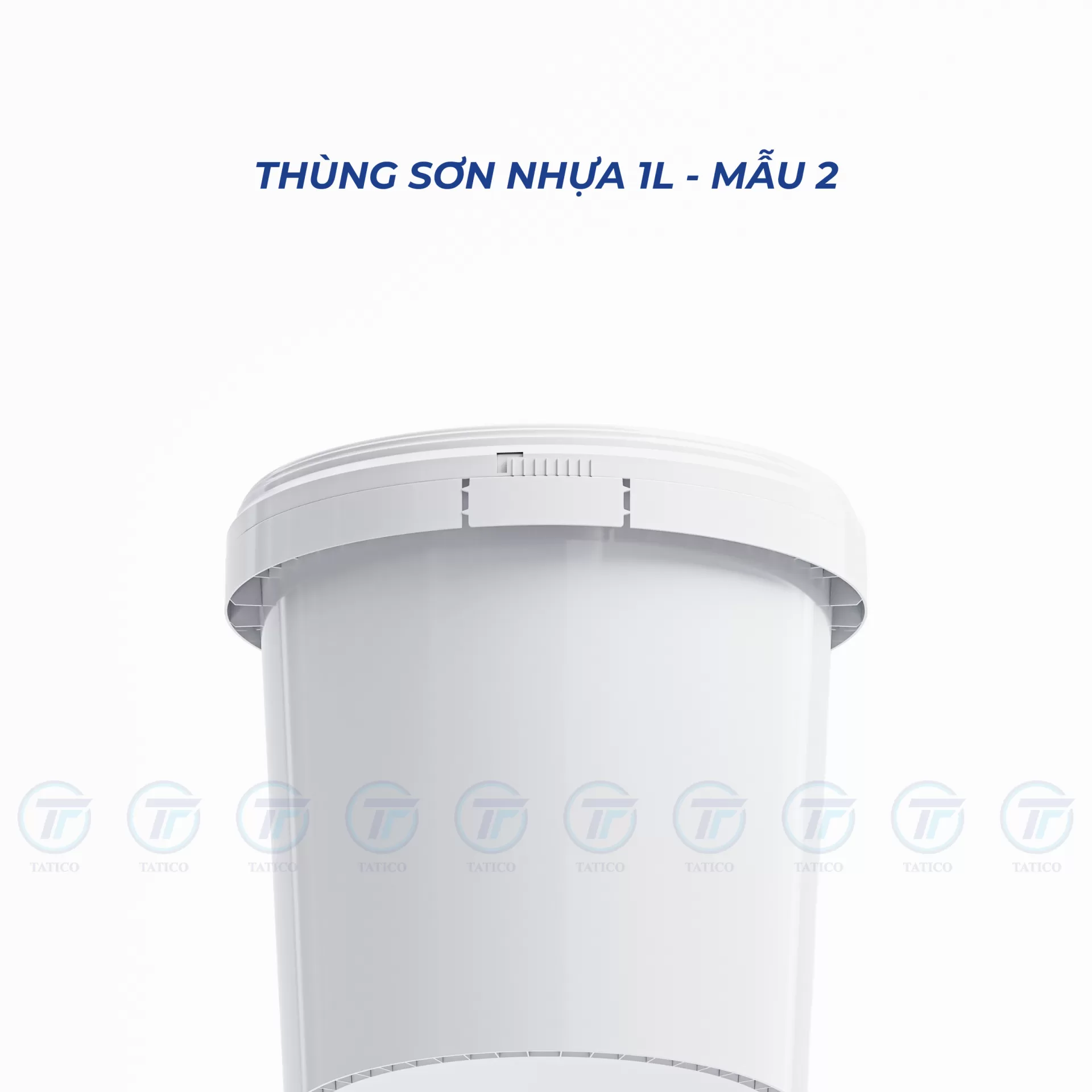 Vỏ thùng sơn nhựa 1L - Dạng thùng phổ biến - Nắp mở nhiều lần